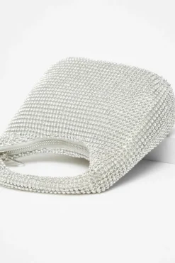 Handbags|Clutch Bags*Quiz Embellished Mini Bag Silver
