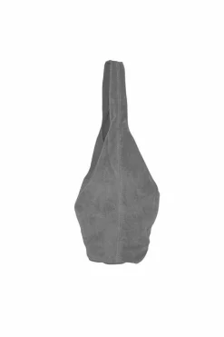 Shoulder Bags*Sostter Silver Soft Suede Hobo Shoulder Bag | BYIED Grey