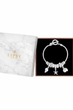 Bracelets*Lipsy Plated Coastal Charm Bracelet - Gift Boxed Silver