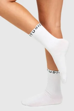 Tights & Socks|Tights & Socks*boohoo Single Dsgn Studio Basic Sports Sock white