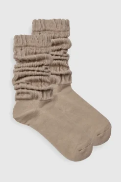 Tights & Socks|Tights & Socks*boohoo Single Knitted Slouchy Socks beige
