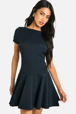 A Line Dresses|Skater Dresses*boohoo Skater A Line Mini Dress navy