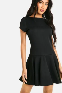 A Line Dresses|Skater Dresses*boohoo Skater A Line Mini Dress black