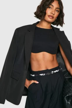 Belts*boohoo Skinny Cow Print Belt 2 Pack black
