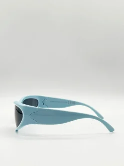 Sunglasses*SVNX Skyblue Wrap Visor Sunglasses Baby Blue