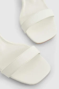 Heels*boohoo Slingback 2 Part Block Heels white