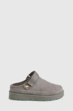 Cosy Boots|All Boots*boohoo Slingback Cosy Mules grey