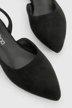 Flats*boohoo Slingback Pointed Flats black