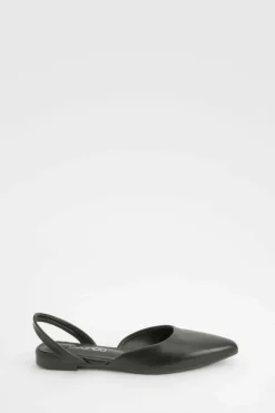 Flats*boohoo Slingback Pointed Flats black