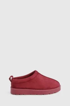 Cosy Boots*boohoo Slip On Cosy Mules cherry