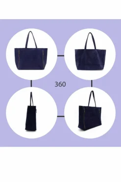 Handbags|Tote Bags*Kitise Slouch Roomy Italian Real Suede Leather Large Handle Tote Bag Black