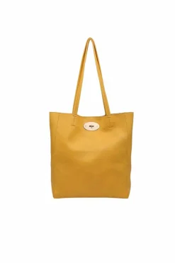 Handbags|Tote Bags*Kitise Slouch Roomy PU Leather Tote Handbag Yellow