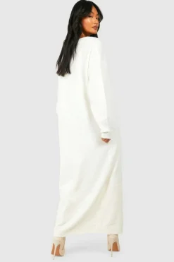 Jumper Dresses|Jumper Dresses*boohoo Slouchy Soft Knit Maxi Knitted Dress cream