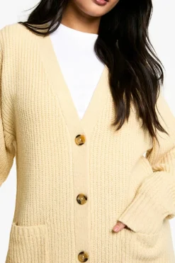 Cardigans|Up To 80% Off Winter Warmers*boohoo Slouchy Soft Knit Oversized Boyfriend Cardigan stone