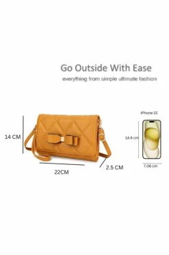 Cross-Body Bags*Kitise Small Bow Design Multifunctional Multi Slot Purse Clutch Messenger Crossbody Bag Black