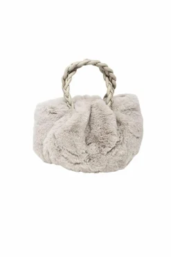 Shoulder Bags|Handbags*Kitise Small Braided Handle Fluffy Shoulder Handbag Beige