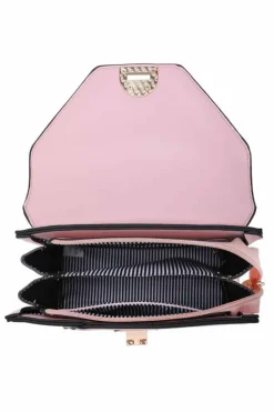 Shoulder Bags|Handbags*Kitise Small Contrast Shoulder Handbag With Turn Lock Closure Black