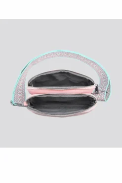 Cross-Body Bags|Handbags*Kitise Small Double Compartments Silver Badge Crossbody Bag With Canvas Strap Ivory