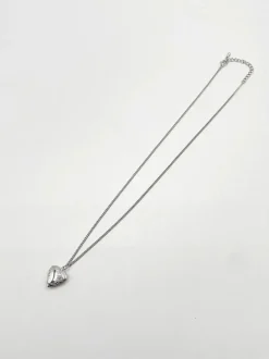 Necklaces*SVNX Small Heart Locket Necklace in Silver