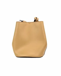 Shoulder Bags*Burberry Small Leather Bucket Bag Beige
