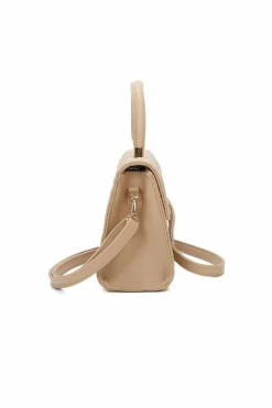 Cross-Body Bags|Handbags*Kitise Small Stylish Top Handle Removable Strap Heart Accent Quilted Crossbody Bag Clutch Handbag Pink