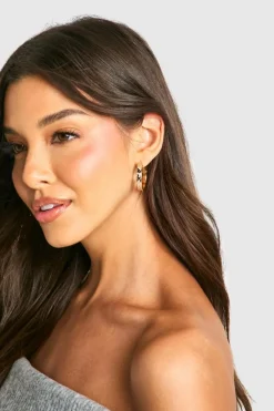 Earrings*boohoo Print Hoop Earrings snake