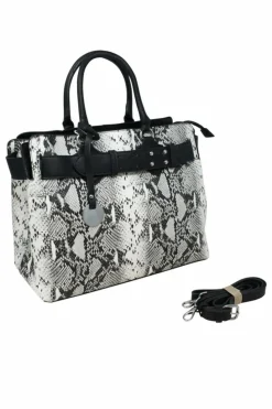 Tote Bags*SVNX Snake Skin Tote Bag Black