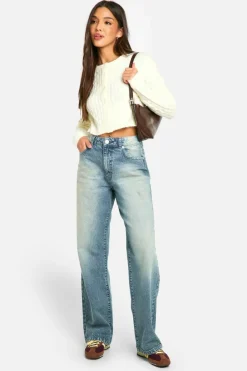 Cardigans|Jumpers & Cardigans*boohoo Soft Cable Knit Crop Cardigan cream