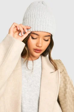 Earmuffs*boohoo Soft Fluffy Beanie grey