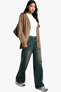 Cardigans|Jumpers & Cardigans*boohoo Soft Knit Button Through Cardigan mocha