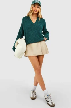 Jumpers*boohoo Soft Knit Collared Jumper bottle