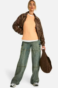 Jumpers*boohoo Soft Knit Fine Gauge Crop Jumper orange