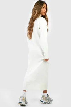 Jumper Dresses|Jumper Dresses*boohoo Soft Knit Fine Gauge Midaxi Dress ecru