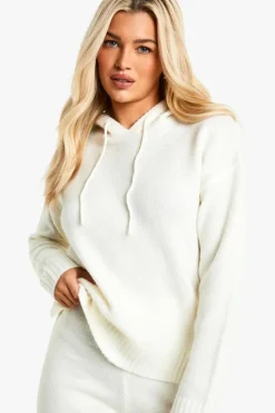 Knitted Co-Ords|Joggers*boohoo Soft Knit Fine Gauge Tracksiut ecru
