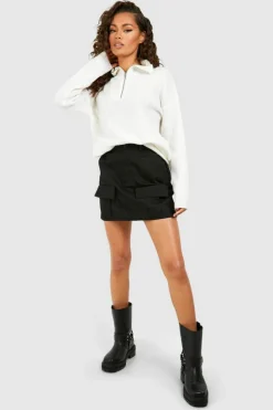 Oversized Jumpers|Jumpers*boohoo Soft Knit Funnel Neck Jumper white