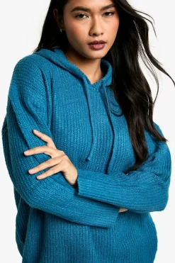 Knitted Co-Ords*boohoo Soft Knit Hoodie Co-ord teal