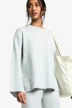 Knitted Co-Ords|Knitwear*boohoo Soft Knit Jumper And Flares Knitted Co-ord grey