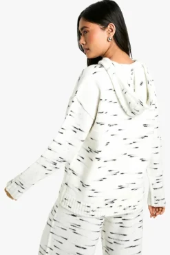 Oversized Jumpers|Jumpers*boohoo Soft Knit Marl Oversized Knitted Hoody ecru