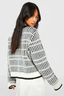 Jumpers|Jumpers & Cardigans*boohoo Soft Knit Stripe Jumper black