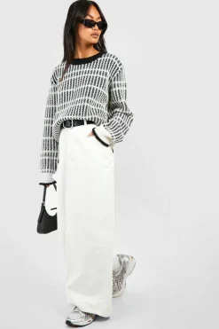 Jumpers|Jumpers & Cardigans*boohoo Soft Knit Stripe Jumper black