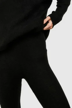 Knitted Co-Ords|Joggers*boohoo Soft Knit Tracksuit black