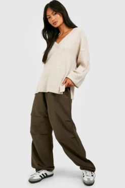 Jumpers|Jumpers & Cardigans*boohoo Soft Knit V Neck Jumper taupe