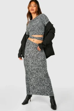 Jumpers|Jumpers & Cardigans*boohoo Soft Marl Knit Tie Back Jumper black