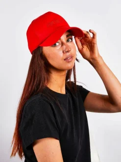 Hats & Gloves|Hats & Gloves*SVNX Soft Nylon 'Enjoy The Now' Embroidered Baseball Cap in Setting Sun Orange