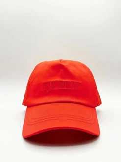 Hats & Gloves|Hats & Gloves*SVNX Soft Nylon 'Enjoy The Now' Embroidered Baseball Cap in Setting Sun Orange