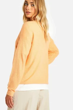 Jumpers*boohoo Soft Rib Knit Crew Neck Jumper orange