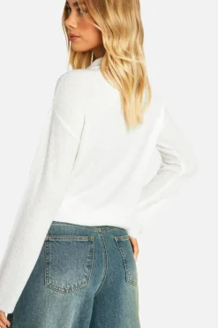 Jumpers|Knitwear*boohoo Soft Rib Knit Half Zip Collar Jumper ecru