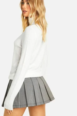 Jumpers*boohoo Soft Rib Knit Roll Neck Jumper ecru