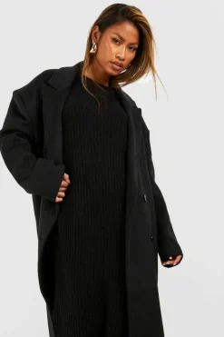 Jumper Dresses|Jumper Dresses*boohoo Soft Rib Maxi Knitted Dress black