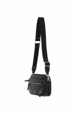 Cross-Body Bags*Ashwood Leather Sogno di Cuoio' Compact Twin Zip Crossbody Bag Black